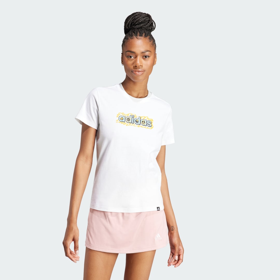 T-shirt adidas Performance Doodle Graphic T-Shirt Hvid | IB4886, 1