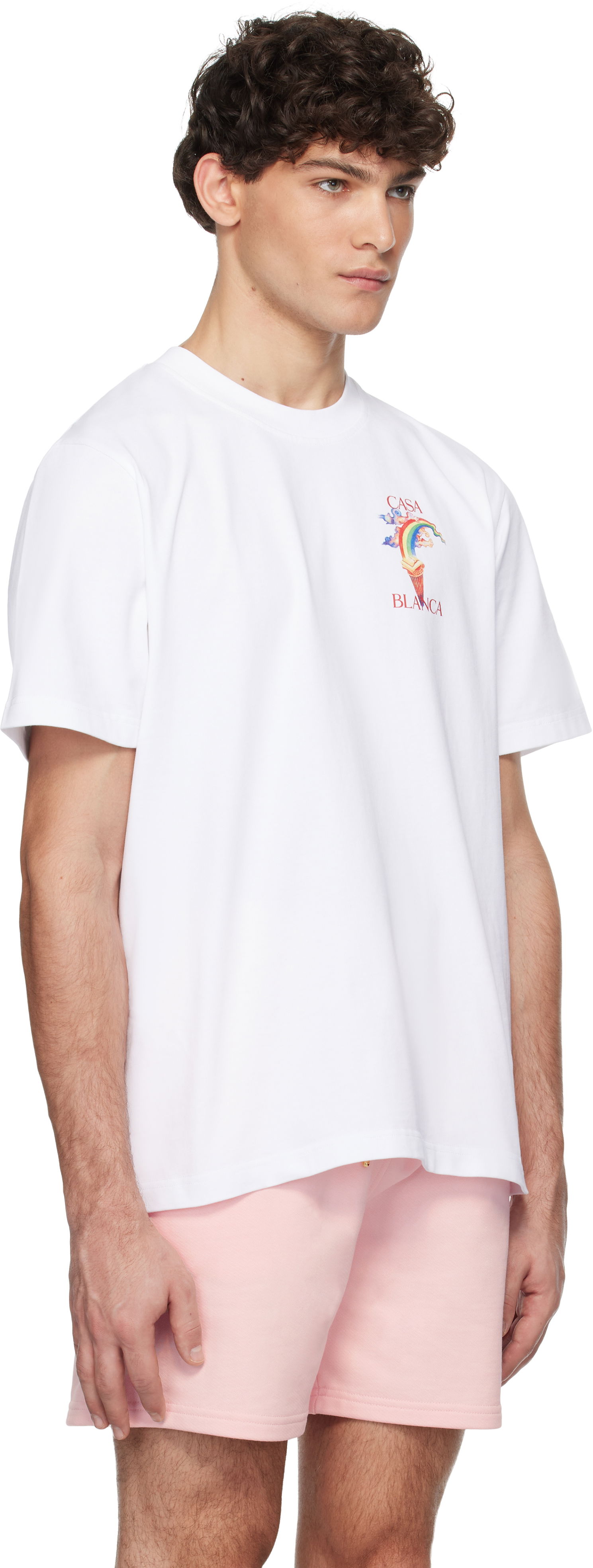 T-shirt Casablanca Nature Teacher Graphic Print T-Shirt Hvid | MPS25-JTS-001-03, 1