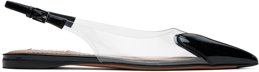 Sneakers og sko Alaïa ALAÏA 'Le Cœur' Slingback Ballerina Flats Sort | AA3E047CK150