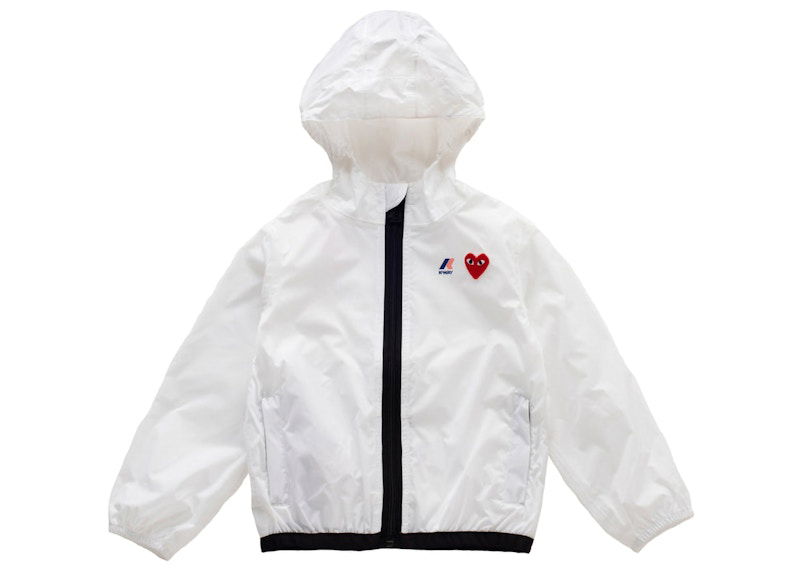 Vindjakke Comme des Garçons Play x  Kids Full Zip Jacket Hvid | AZ-J503-051, 0