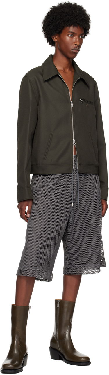 Bomberjakke Courrèges Signature Retro Zip-Up Jacket Grøn | 324CBL204PL0056, 3