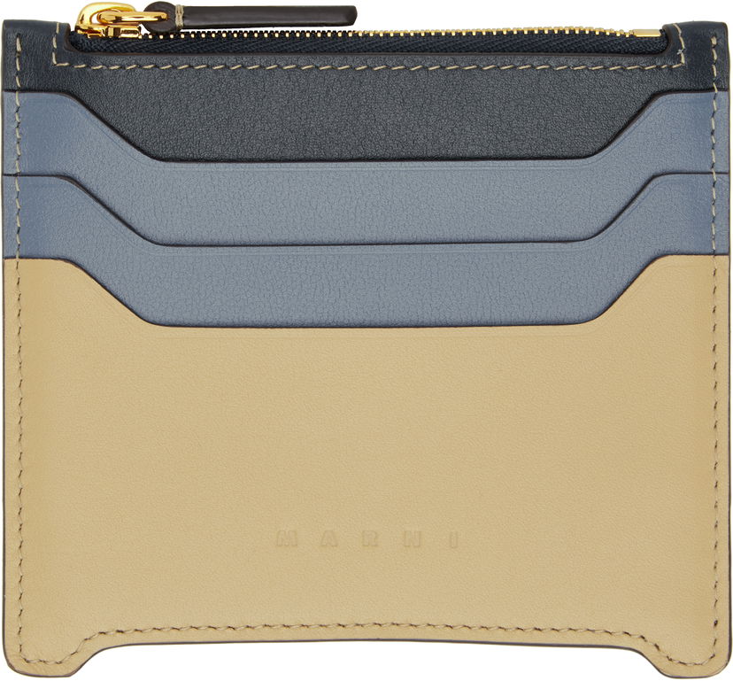 Tegnebog Marni Marni Leather Trunkaroo Card Holder Beige | PFMO0112U2 P6948