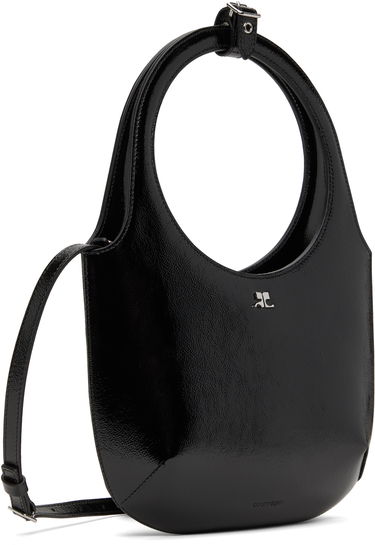 Håndtaske Courrèges Leather Shoulder Bag Sort | 424GSA102CR0043, 1