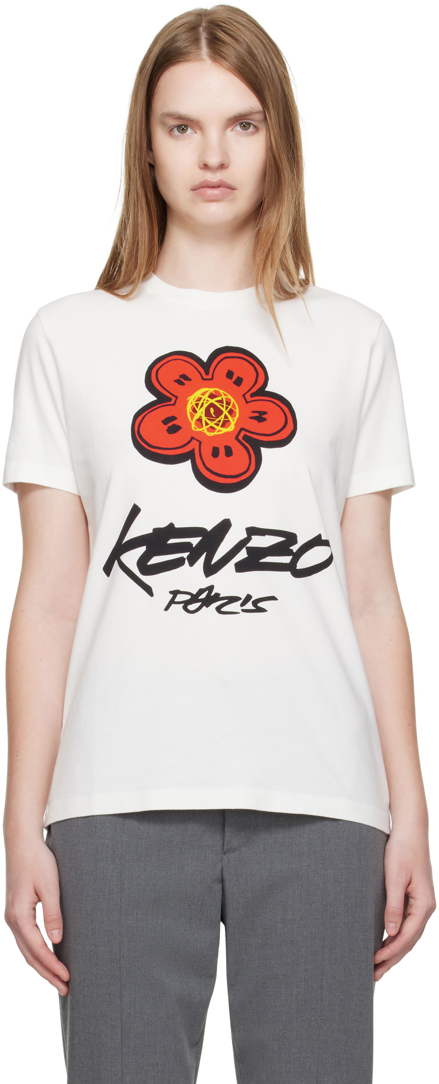T-shirt KENZO Kenzo Paris Futura 2000 Edition Loose T-Shirt Hvid | FF62TS3564SG, 0