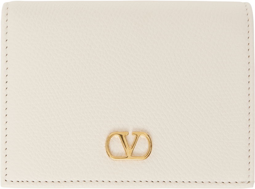 Tegnebog Valentino Valentino Garavani VLogo Signature Grainy Calfskin Wallet Beige | 6W2P0AJ3SNP