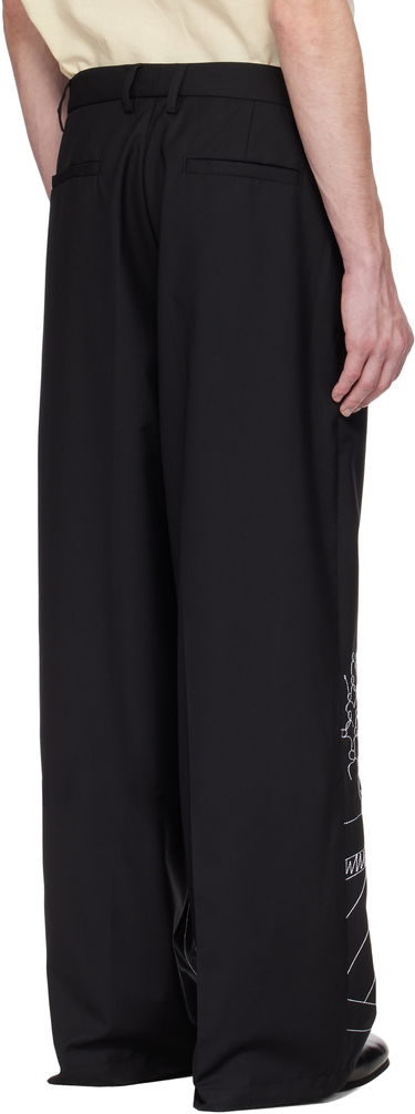 Bukser KidSuper KidSuper Circus Sketch Baggy Trousers Sort | SS25-PT-18, 2