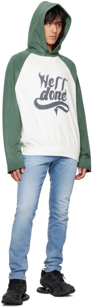 Sweatshirt We11done We11done Graphic Print Hoodie Hvid | WD-TH3-22-802-U-GR, 3