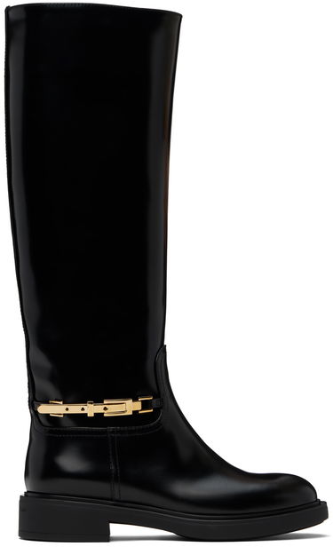 Sneakers og sko Gianvito Rossi Martine Knee-High Boots Sort | G80188-20GOM-DVD, 0
