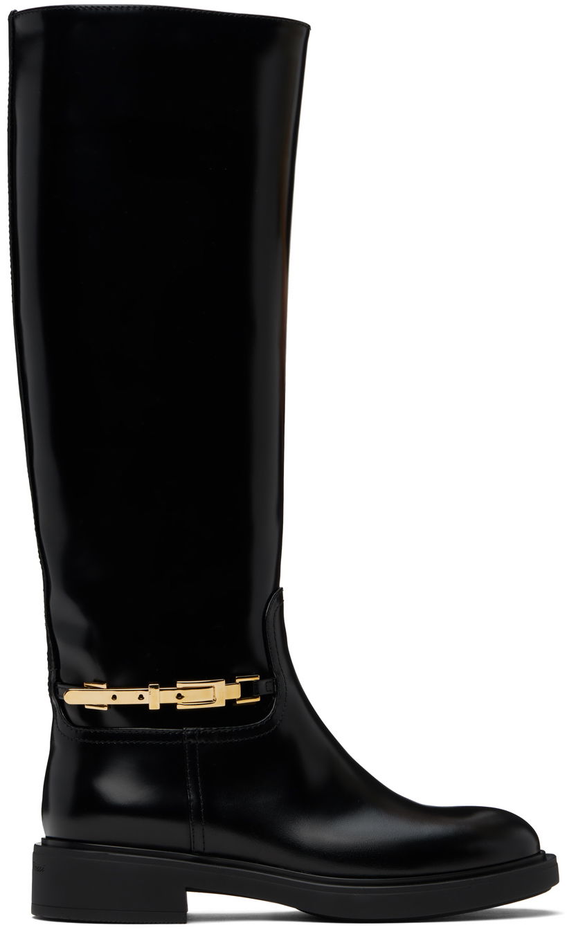 Sneakers og sko Gianvito Rossi Martine Knee-High Boots Sort | G80188-20GOM-DVD