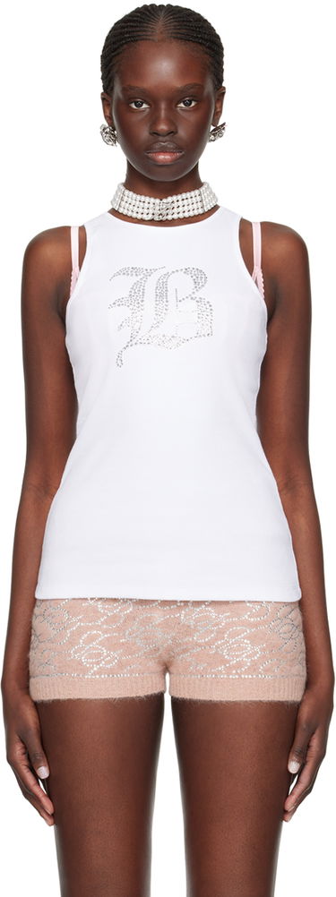 Tanktop Blumarine Women's Graphic Tank Top Hvid | P422T049A, 0