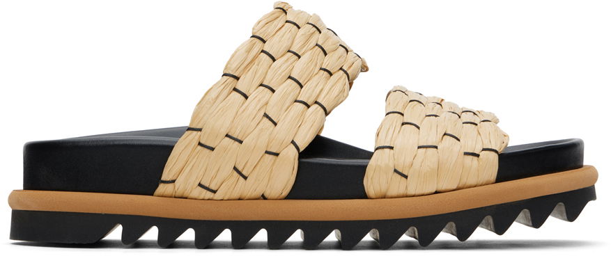 Undertøj og sokker Dries Van Noten Dries Van Noten Braided Slide Sandals Beige | WS241-1110-801, 0
