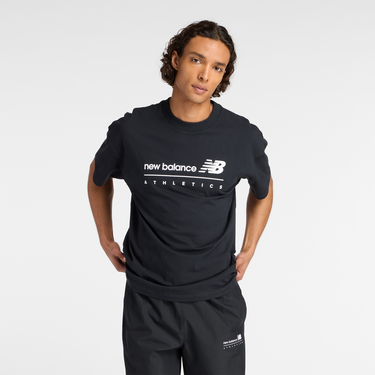 T-shirt New Balance Athletics T-Shirt Sort | NBMT53525BK, 0