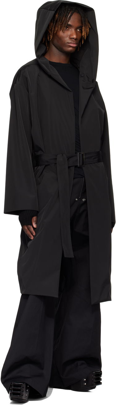 Regnfrakke Rick Owens Rick Owens Hooded Robe Coat Sort | RU01E5970 MB, 3