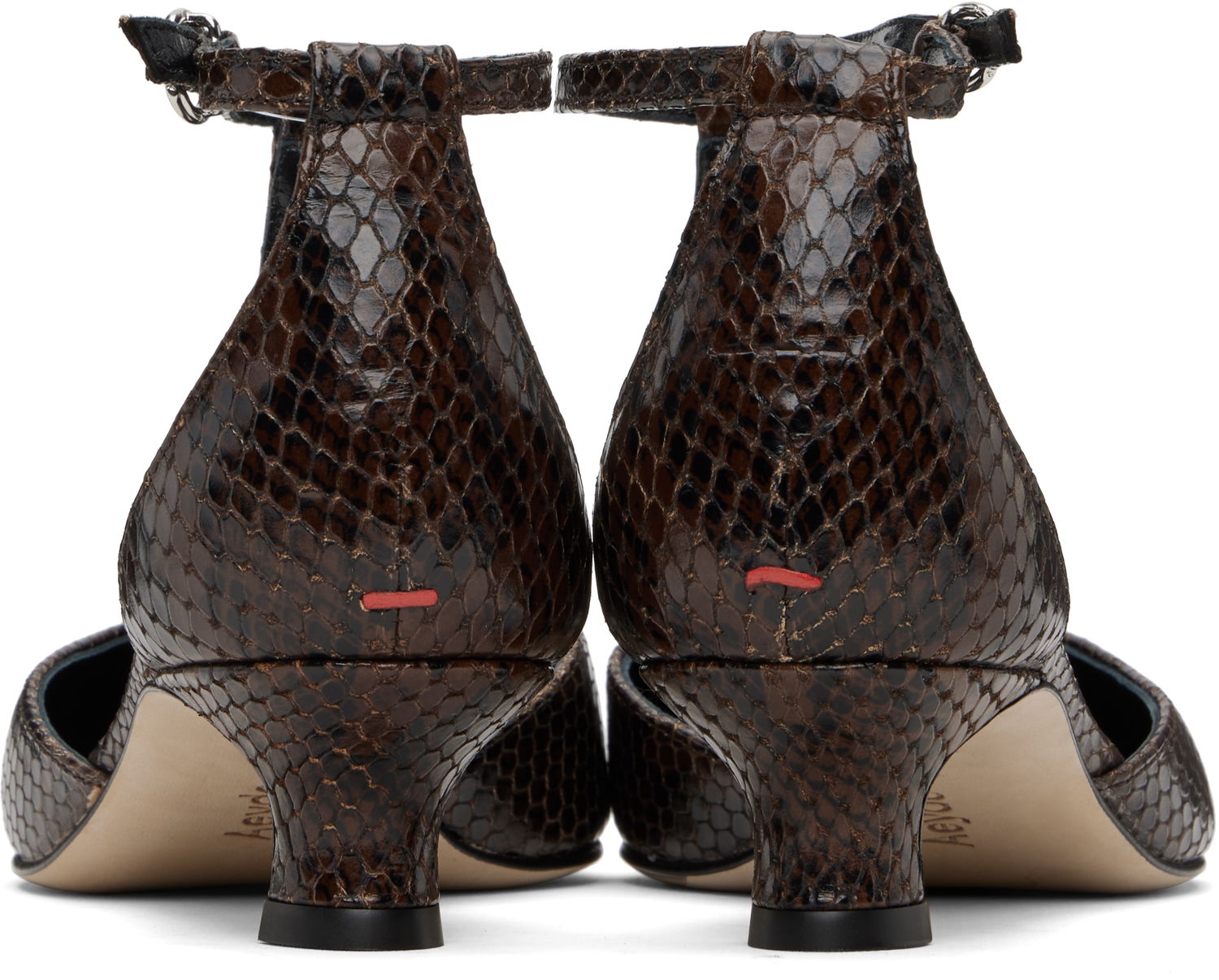 Skopleje Aeyde Aeyde Liz T-Bar Kitten Heels Brun | A11-PU0596006003-225, 1