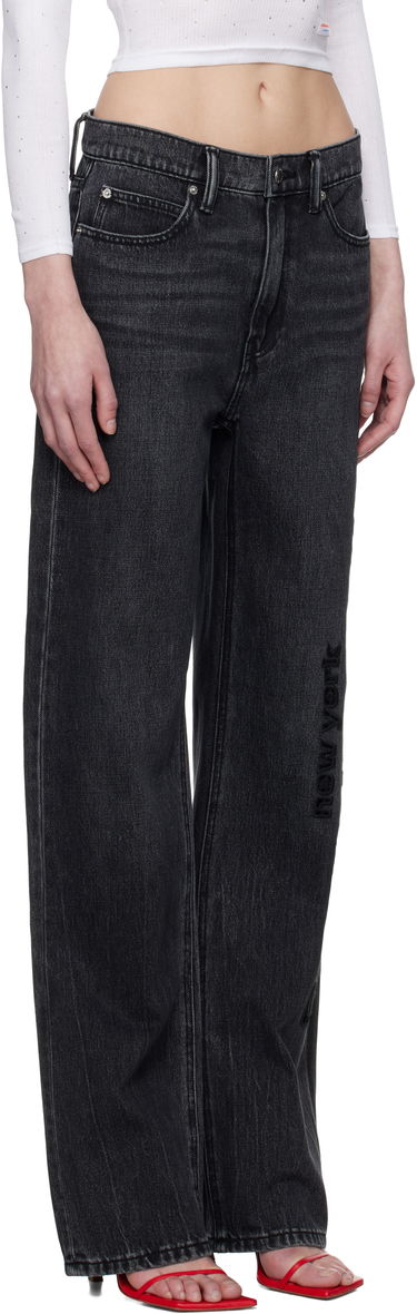 Jeans Alexander Wang Alexander Wang EZ Cut-Out Logo Jeans Sort | 4DC1254691, 1