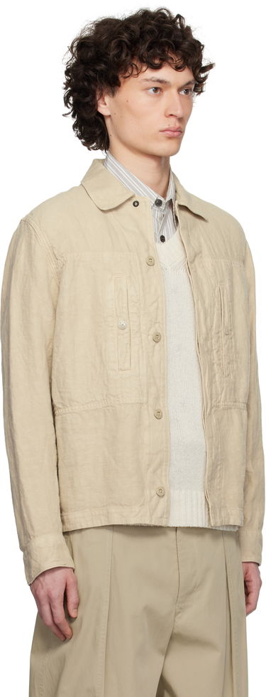 Frakker Stone Island Stone Island Diagonal Linen Overshirt Beige | K1S15 1200010 S00F8, 1