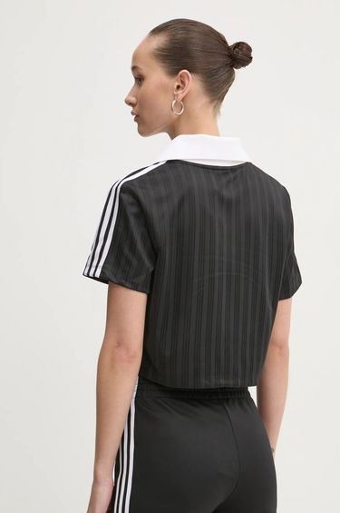 Crop top adidas Originals Cropped Collared T-Shirt Sort | JD2606, 2