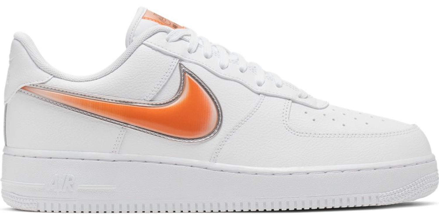 Sneakers og sko Nike Air Force 1 Low Oversized Swoosh White Orange Peel Hvid | AO2441-102, 0
