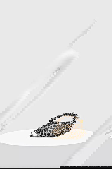 Håndtaske GANNI Leather Bou Bag Mini Leopard Print with Braided Handle Flerfarvet | A6948, 5