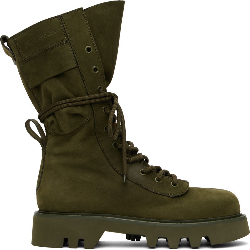 Sneakers og sko JW Anderson JW Anderson Combat Leather Boots Grøn | BT0099-LA0258