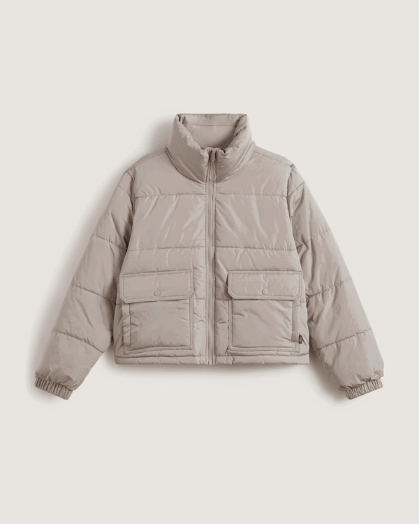 Puffer jakke Vans Vans Aubrey Primaloft Puffer Jacket Beige | VN000HJV7D6, 0