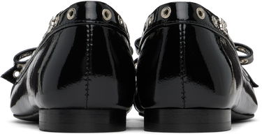 Kjole GANNI GANNI Eyelet Bow Ballerina Flats Sort | S2755, 1