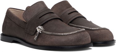 Sneakers og sko JW Anderson Suede Zipper Biker Loafers Brun | MC0002-LA0319, 3