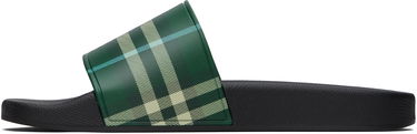 Tilbehør Burberry Burberry Check Pool Slides Grøn | 8113264, 2