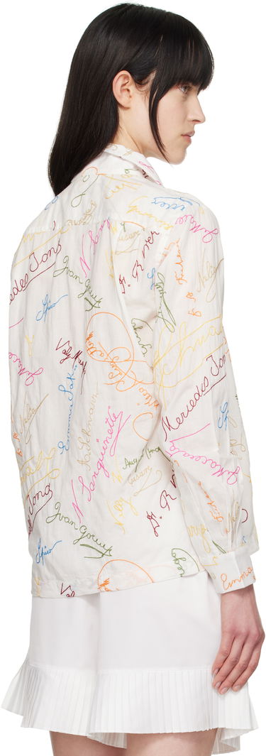 Skjorte Bode Bode Signature Scrawl Button-Down Shirt Hvid | MRS25SH015, 2