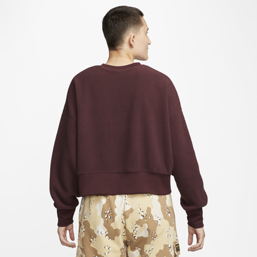 Sweatshirt Nike Plush Mod Crop Crew-Neck Sweatshirt Bourgogne | DQ6844-652, 2
