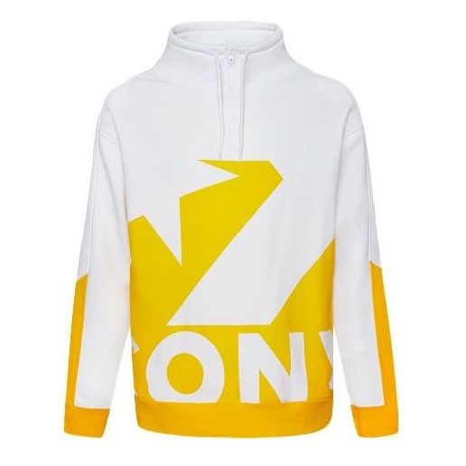 Sweatshirt Converse Printed Funnel Neck Sweatshirt Gul | 10019472-A03