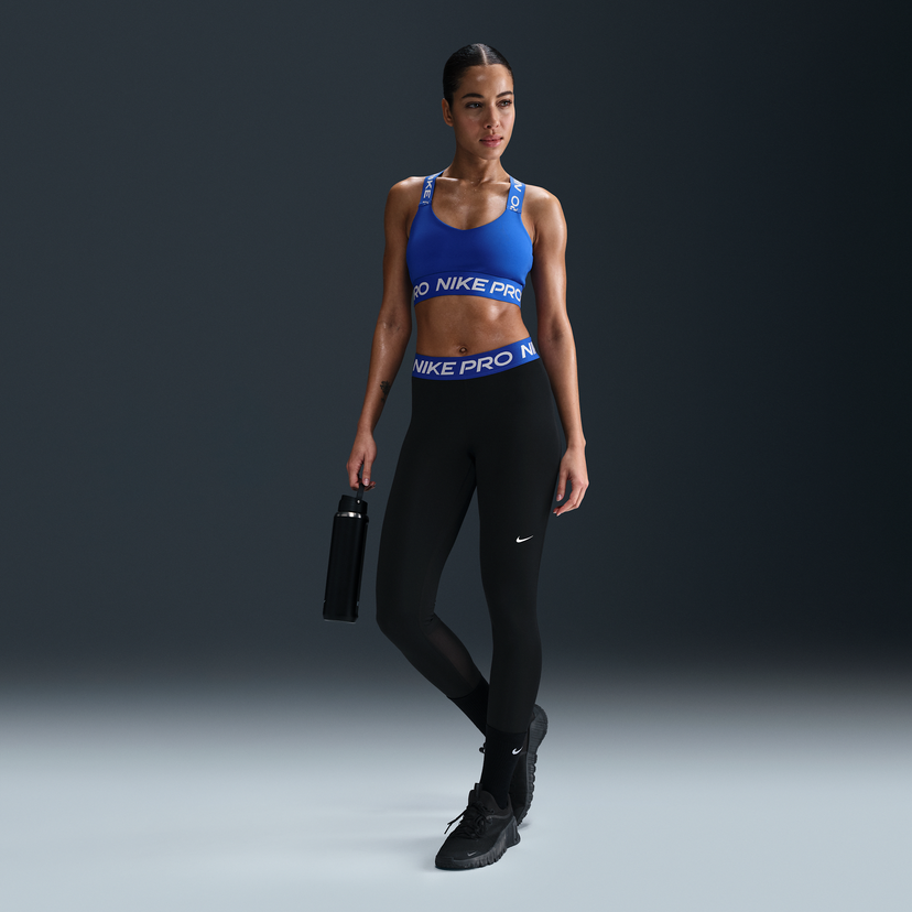 Bh Nike Pro Mid-Rise Mesh Panel Leggings Blå | CZ9779-022