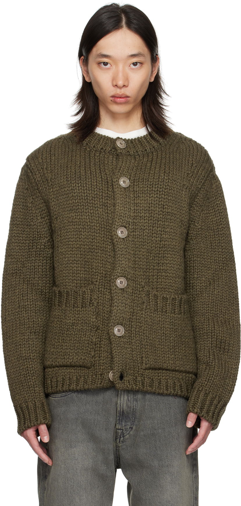 Sweater OUR LEGACY OUR LEGACY Over Cardigan Grøn | M4253OO