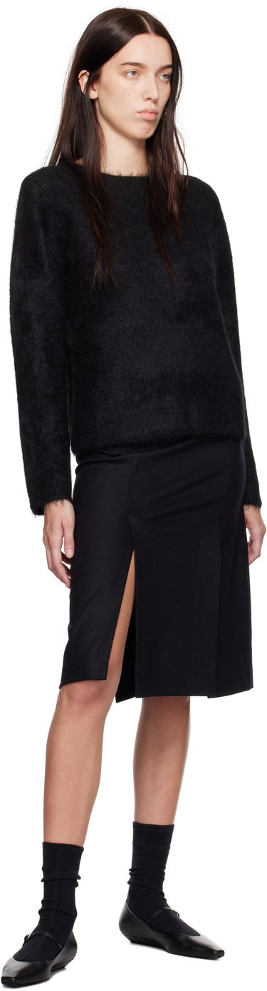 Sweater Loulou de Saison Loulou de Saison Freya Fuzzy Knit Sweater Sort | FREYA, 3