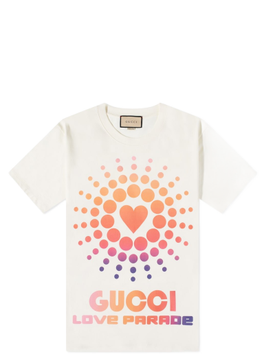 T-shirt Gucci Love Parade Tee Hvid | 548334-XJEMZ-9095