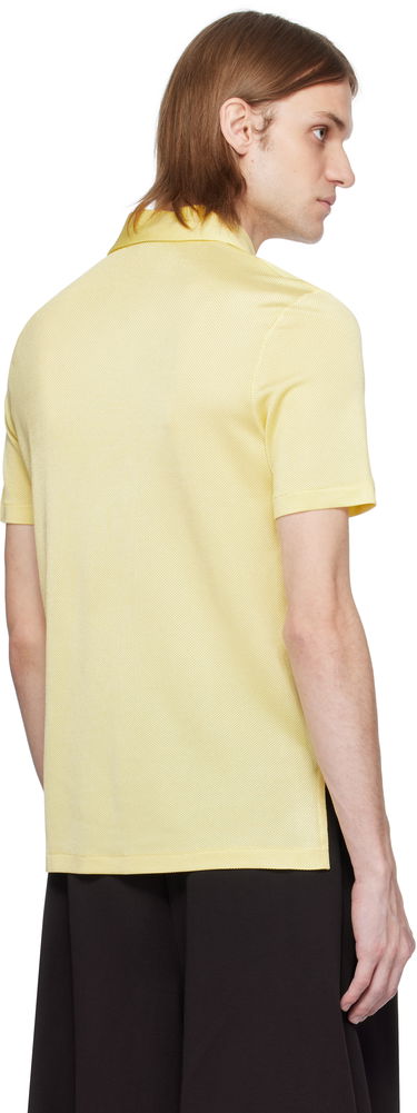 Polo skjorte Lacoste Lacoste Runway Regular Fit Satin Piqué Polo Gul | DH6801, 2