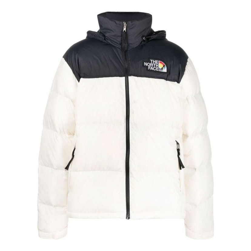 Puffer jakke The North Face The North Face 1996 Retro Nuptse Pride Puffer Jacket Hvid | NF0A7QKW-N3N