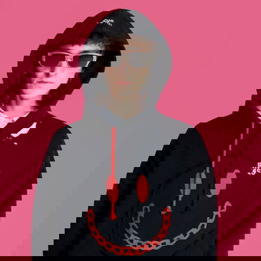 Sweatshirt RAF SIMONS Regular Fit Hoodie With Print Destroy Washed Sort | 224-164-19003-0099, 2