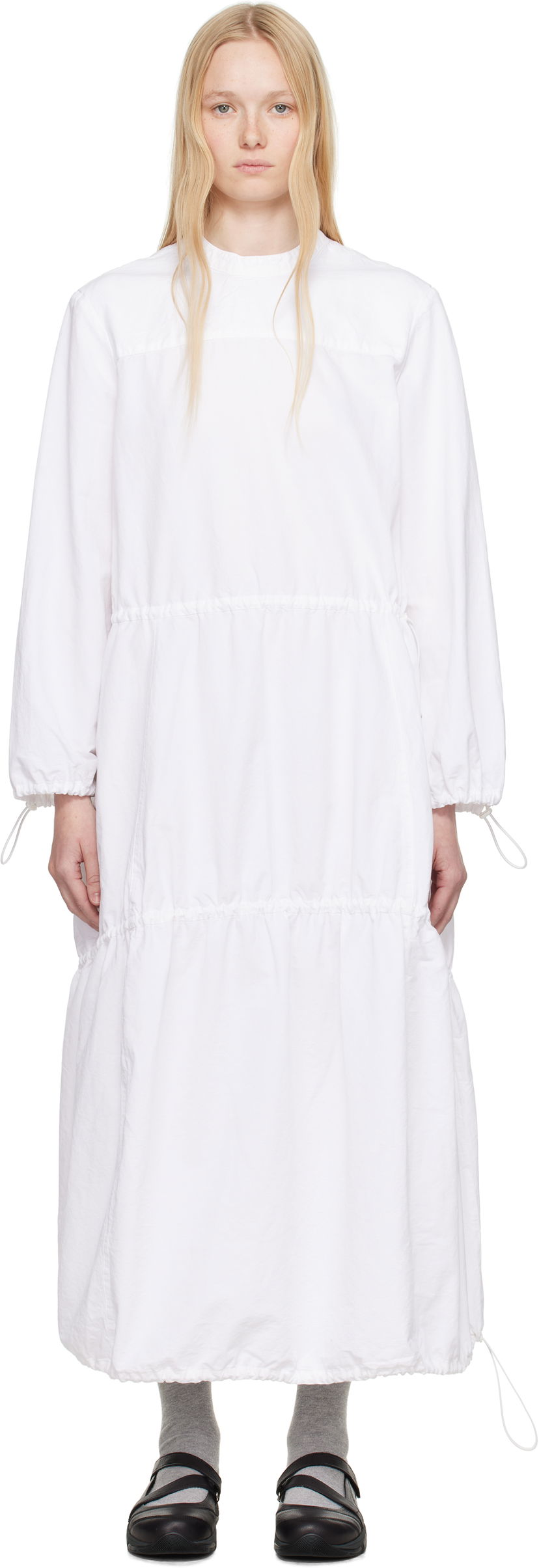 Kjole YMC YMC Carter Maxi Dress Hvid | Q1YAB