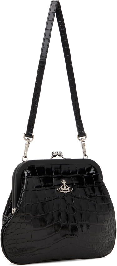 Håndtaske Vivienne Westwood Vivienne Westwood Vivienne's Crocodile Embossed Clutch Sort | 4B01000AW-L0098-, 4