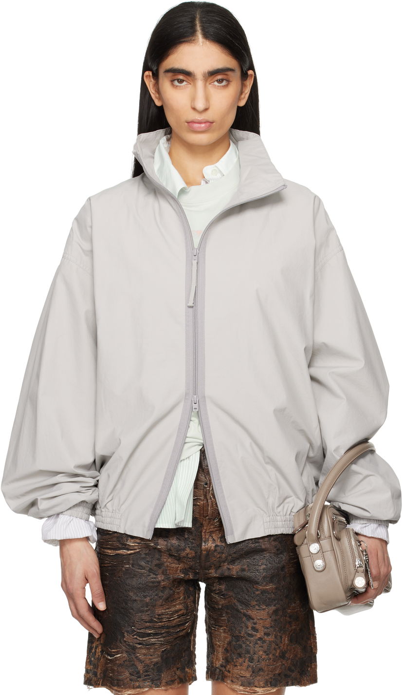 Vindjakke Acne Studios Acne Studios Logo Zip Up Jacket Grå | B90800-