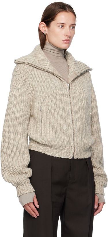 Sweater LEMAIRE LEMAIRE Zipped Knit Cardigan Grå | OW1186 LK1029, 4