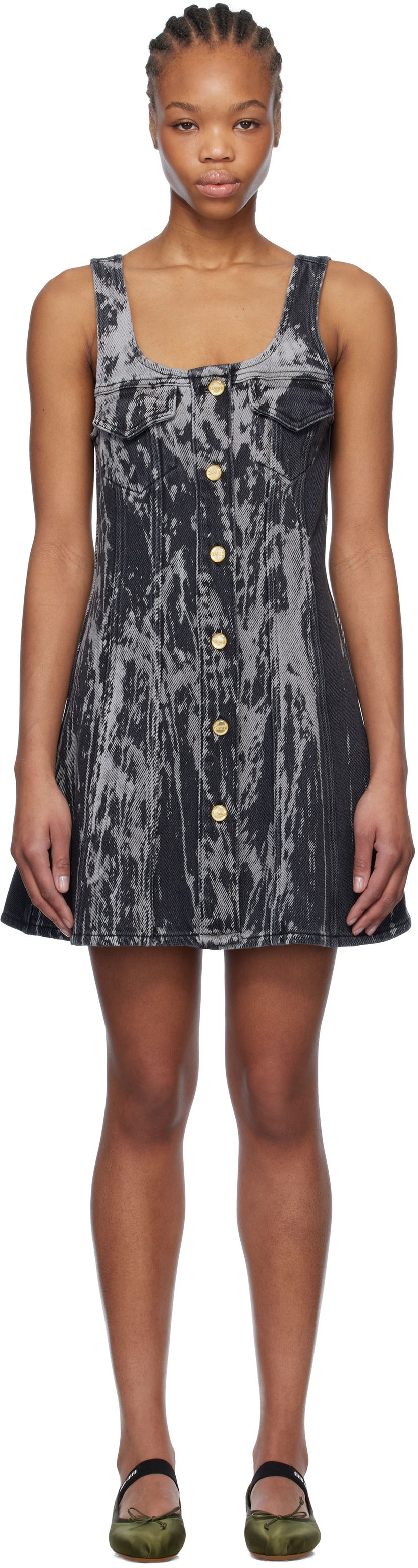 Kjole GANNI GANNI Denim Minidress Sort | J1597
