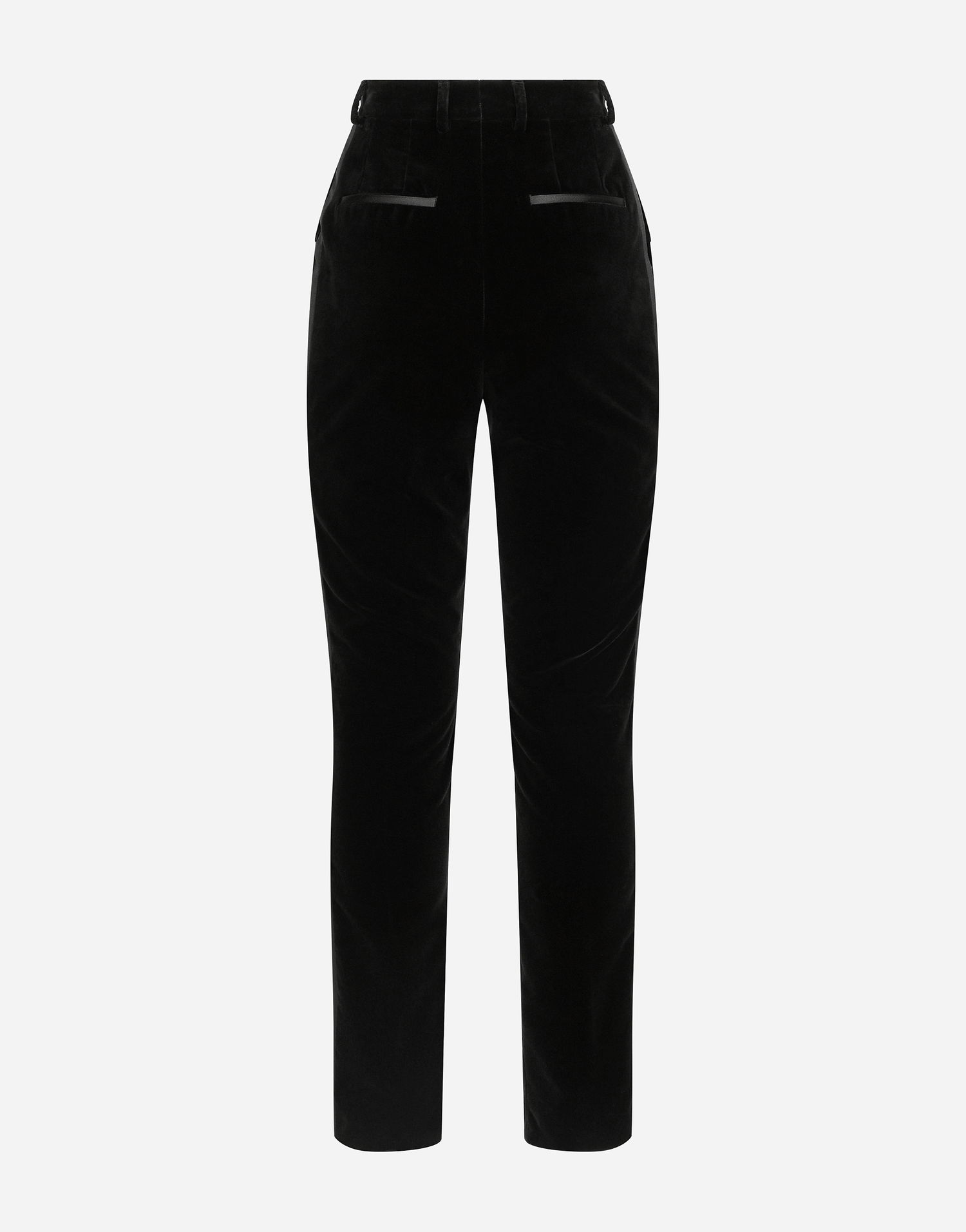 Bukser Dolce & Gabbana Velvet Tuxedo Pants Sort | FTC71TFUVG7N0000, 1