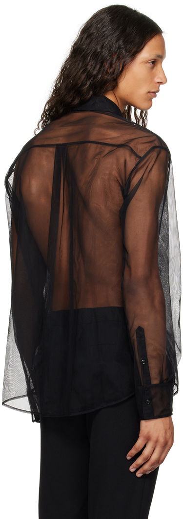 Skjorte Simone Rocha Simone Rocha Sheer Shirt Sort | 5289 0069, 2