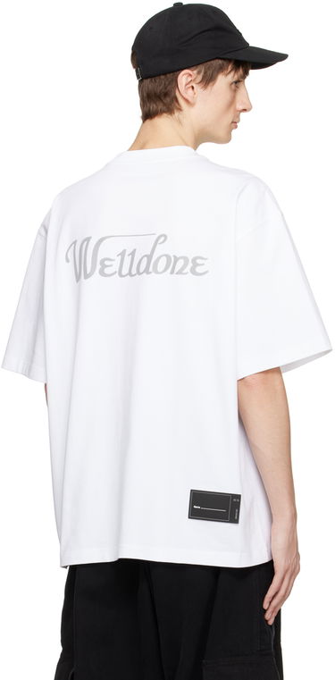T-shirt We11done Designer Logo-Print T-Shirt Hvid | WD-TP5-19-930-WH, 2