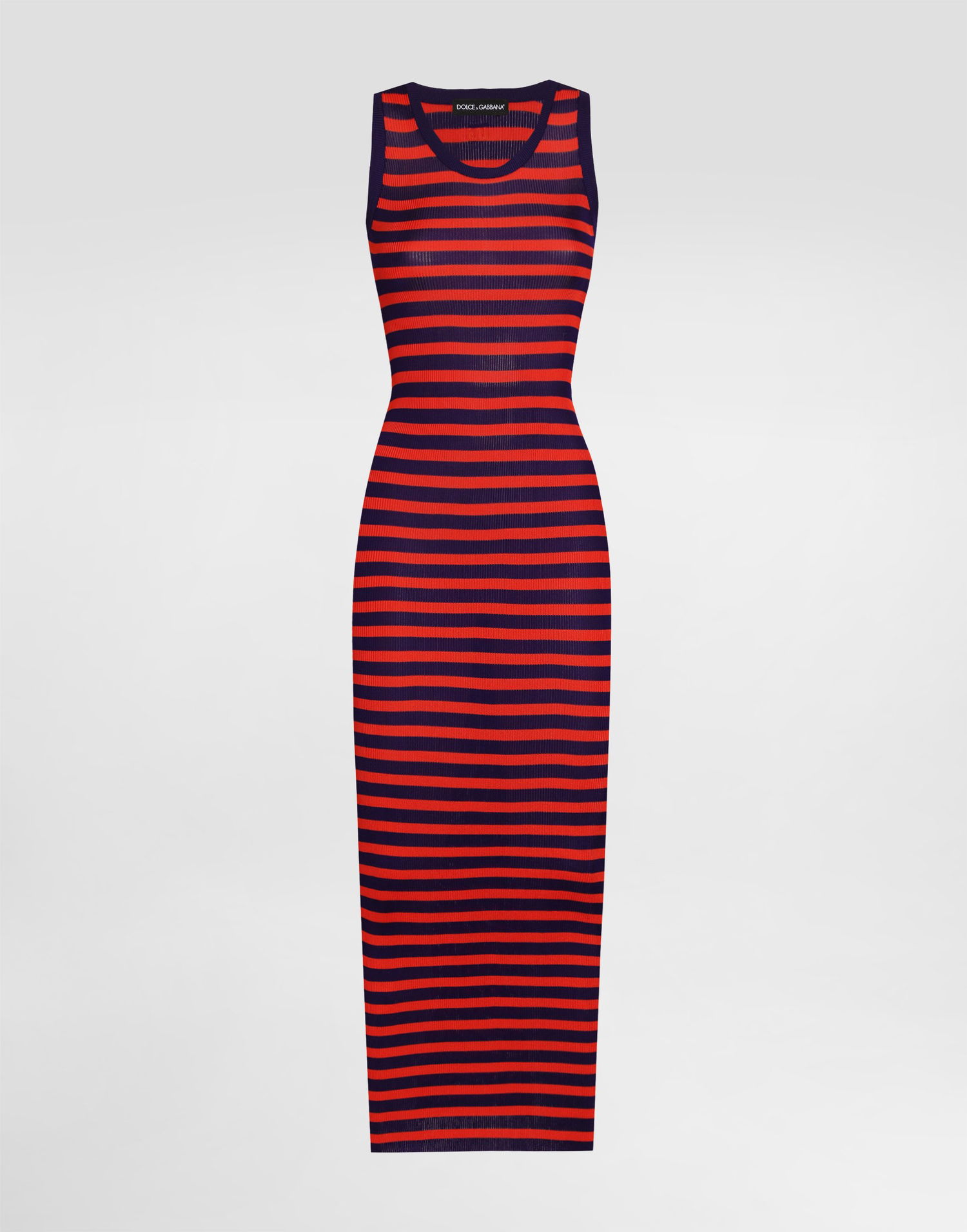 Kjole Dolce & Gabbana Dolce & Gabbana Ribbed Viscose Striped Tank Dress Flerfarvet | FXS48ZJAIRRF4524, 0