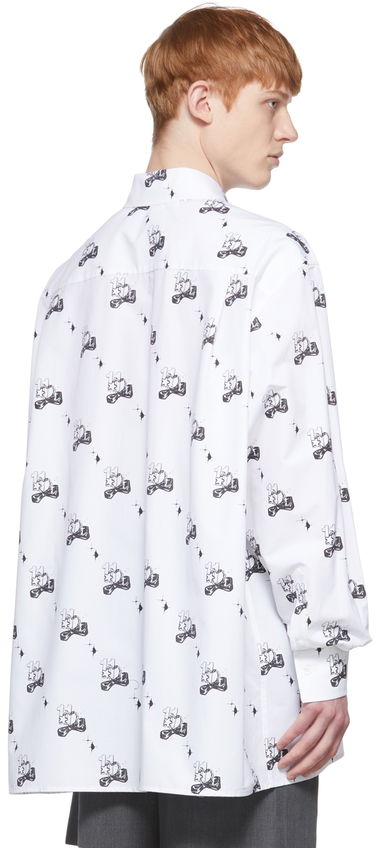 Skjorte We11done Print Cotton Shirt Hvid | WD-BL1-22-213-U-WH, 2