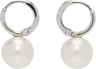 Øreringe Simone Rocha Simone Rocha Small Pearl Hoop Earrings Hvid | ERG84 0904, 0