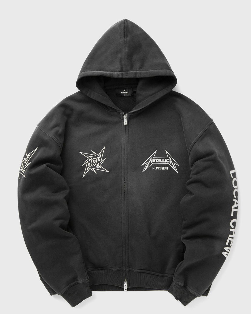 Sweatshirt Represent Clo Represent Metallica 40 Year Anniversary Zip-Thru Hoodie Sort | MLM4370-230
